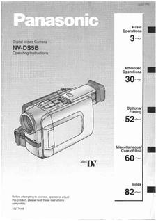 Panasonic NV DS 5 B manual. Camera Instructions.